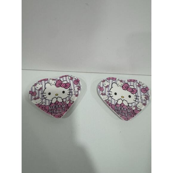 Hello Kitty Mini Plate Set Sanrio Vintage - Heart Shaped - Picture 4 of 5
